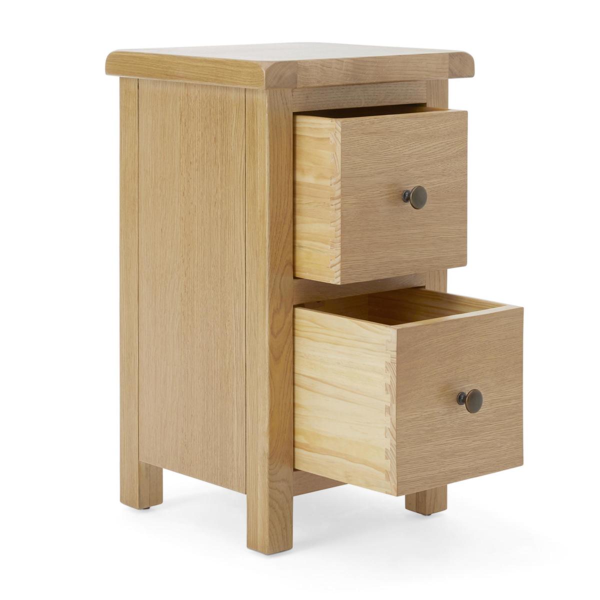 Sherbourne Oak Slim Bedside Table Natural – image 3