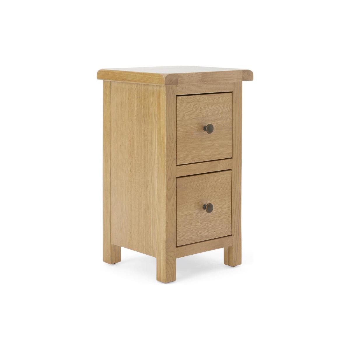 Sherbourne Oak Slim Bedside Table Natural – image 2