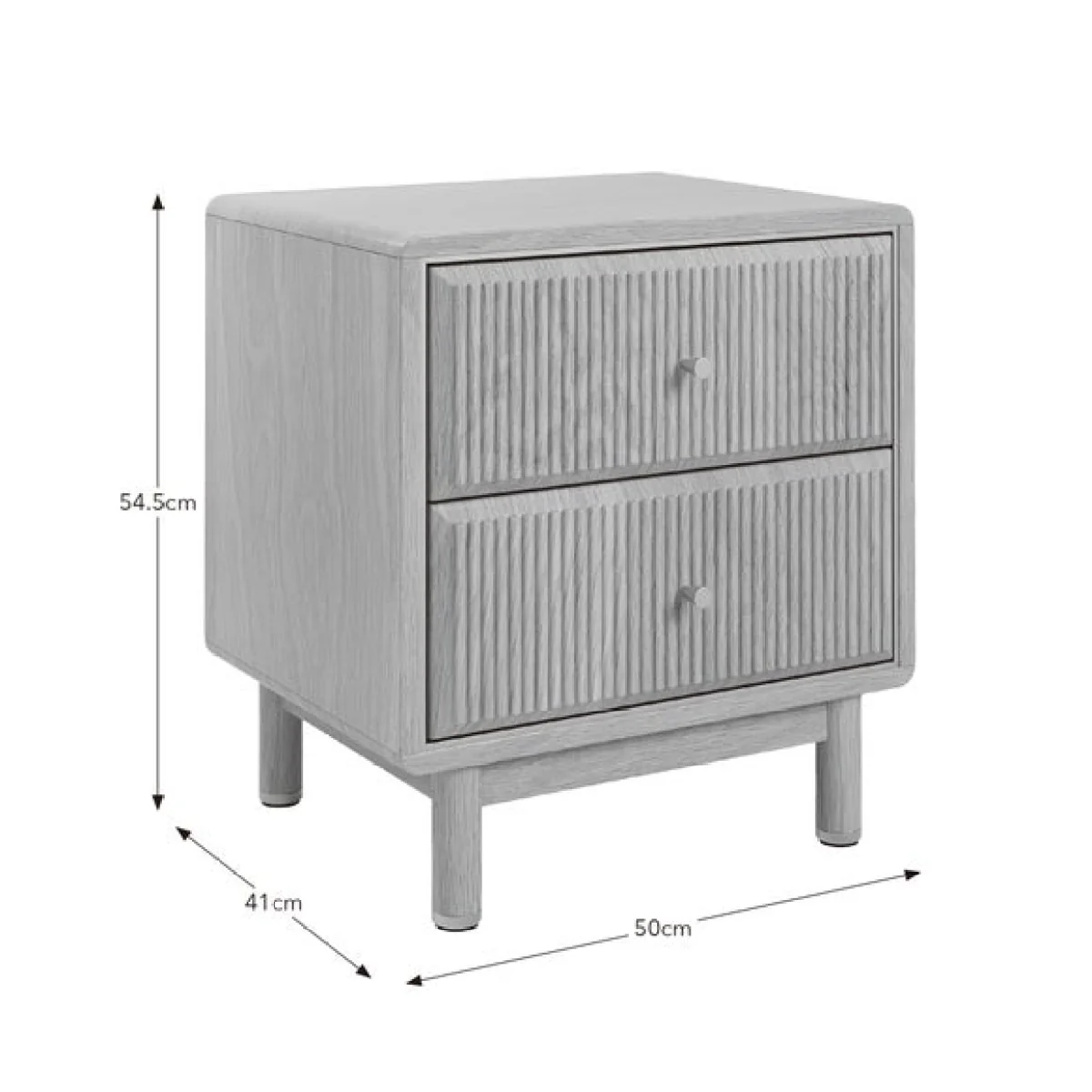 Daphne 2 Drawer Bedside, Oak Effect – image 8