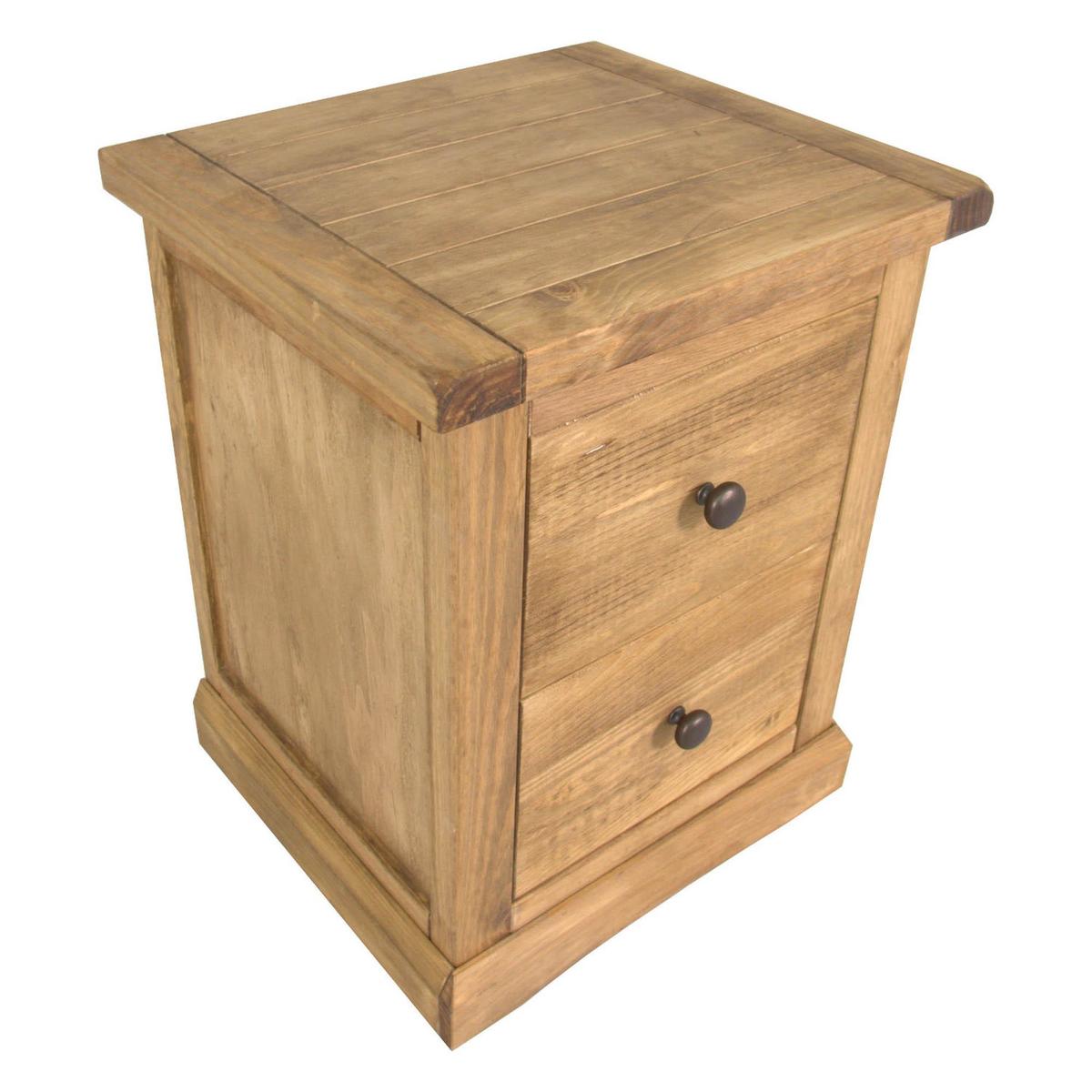 Esbon 2 Drawer Wide Bedside Table Natural – image 4