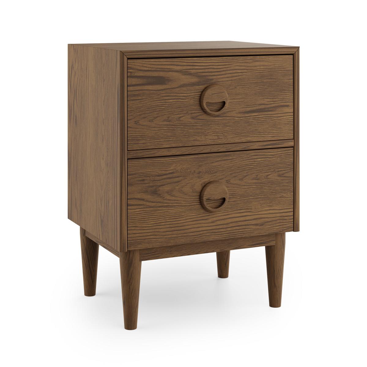 Elements Arja 2 Drawer Bedside Table Brown – image 2