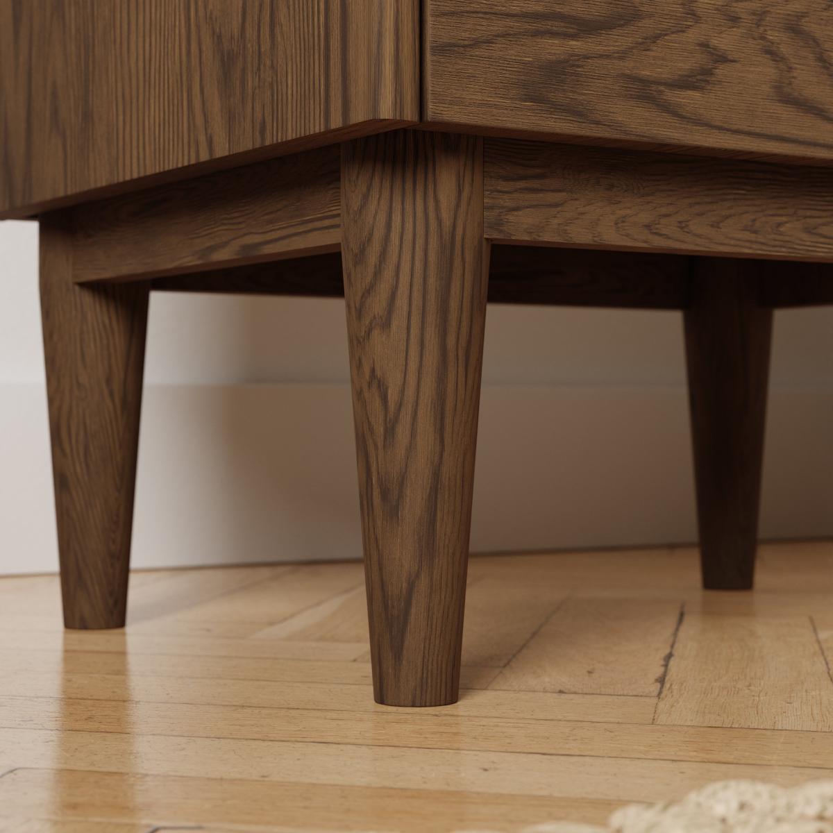 Elements Arja 2 Drawer Bedside Table Brown – image 4