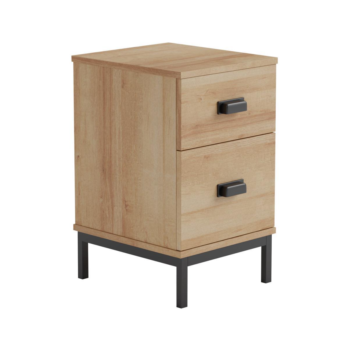 Fulton Slim Oak Effect Bedside Table Light Oak – image 3