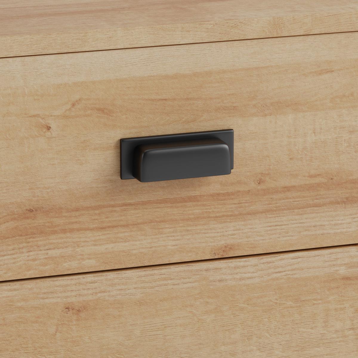 Fulton Slim Oak Effect Bedside Table Light Oak – image 7