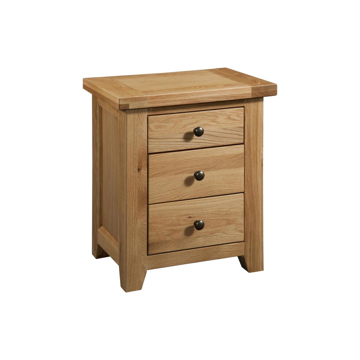 Furnitureland - California 3 Drawer Bedside Table - Brown – image 2