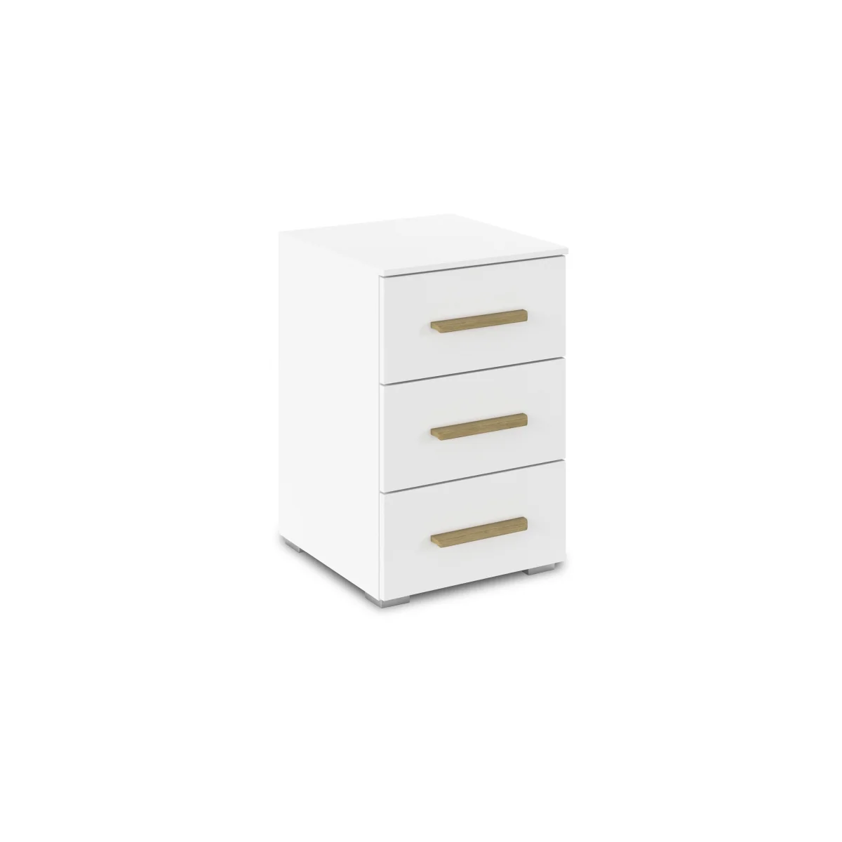 Rauch - Flavia 3 Drawer Decor Bedside Cabinet - Metallic Grey – image 2