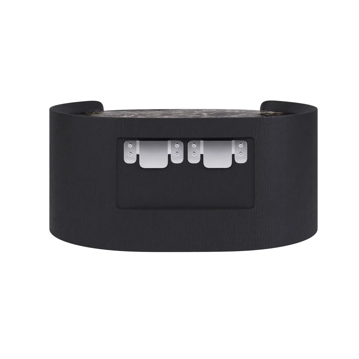 Black and Marble-Effect 1 Drawer Floating Bedside Table - Raffaele – image 6