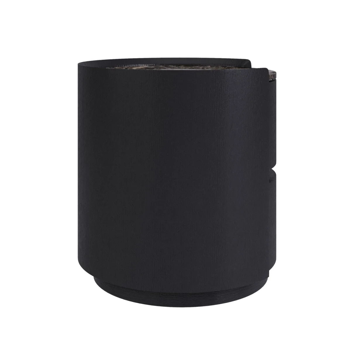 Black and Marble-Effect 2 Drawer Bedside Table - Raffaele – image 5