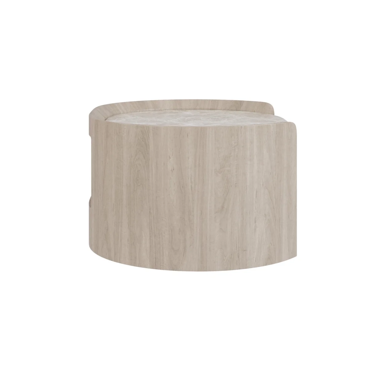 Light Wood and Marble-Effect 1 Drawer Floating Bedside Table - Raffaele – image 5