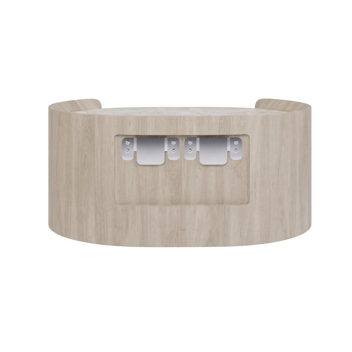 Light Wood and Marble-Effect 1 Drawer Floating Bedside Table - Raffaele – image 6