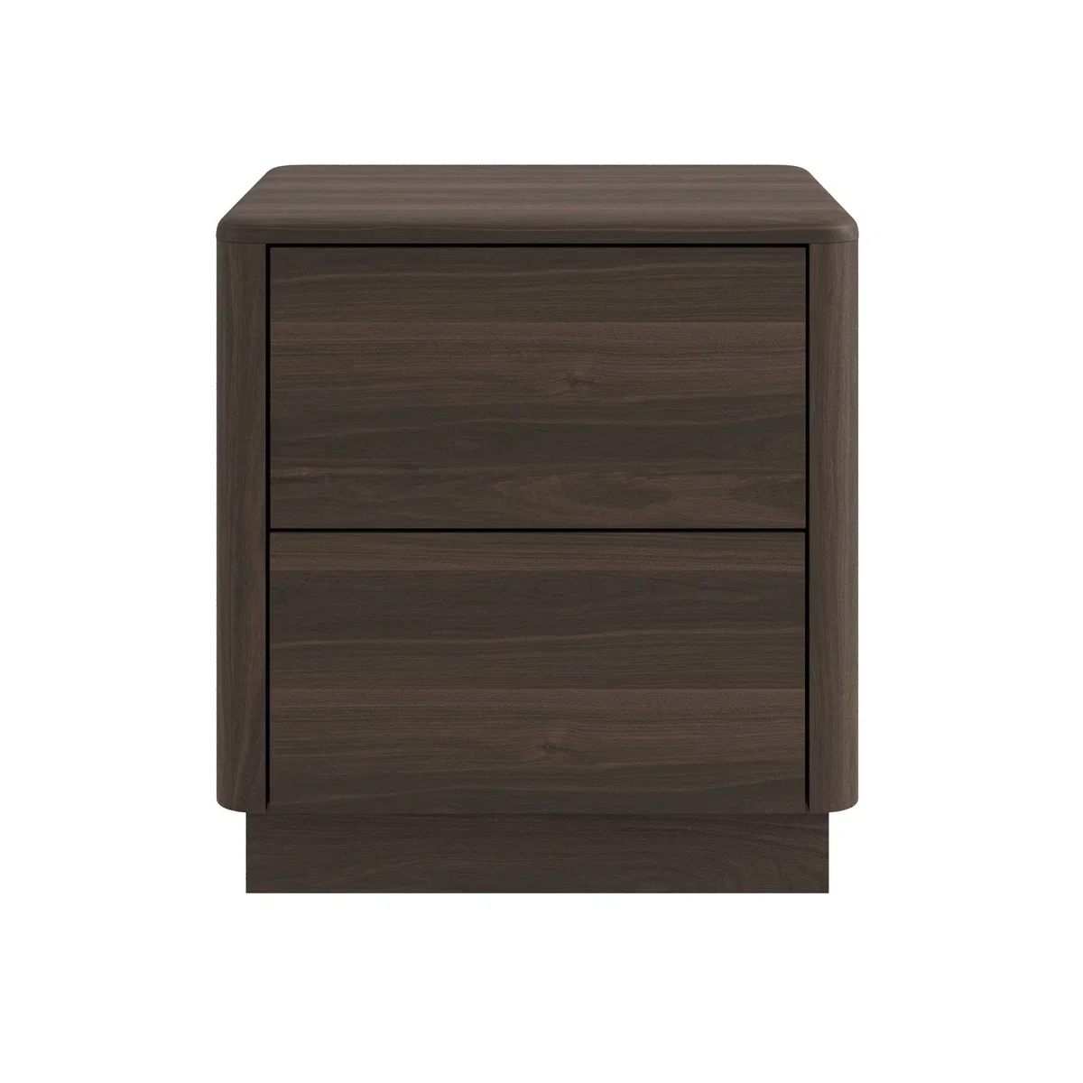 Modern Walnut 2 Drawer Bedside Table - Rowan – image 5