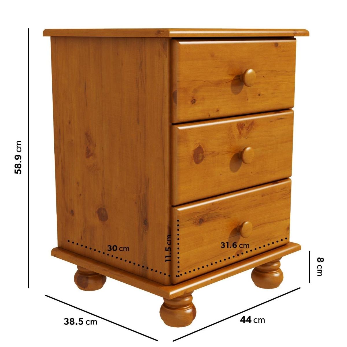 Pine Pair of Bedside Tables - Hamilton – image 3