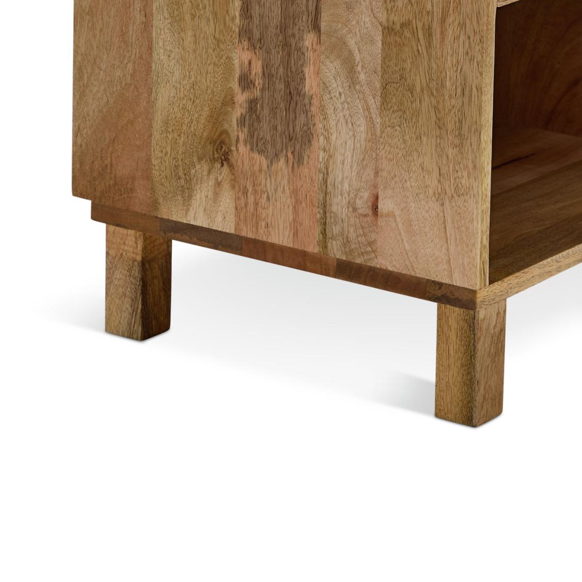 Habitat Jericho 1 Drawer Bedside Table - Natural – image 4