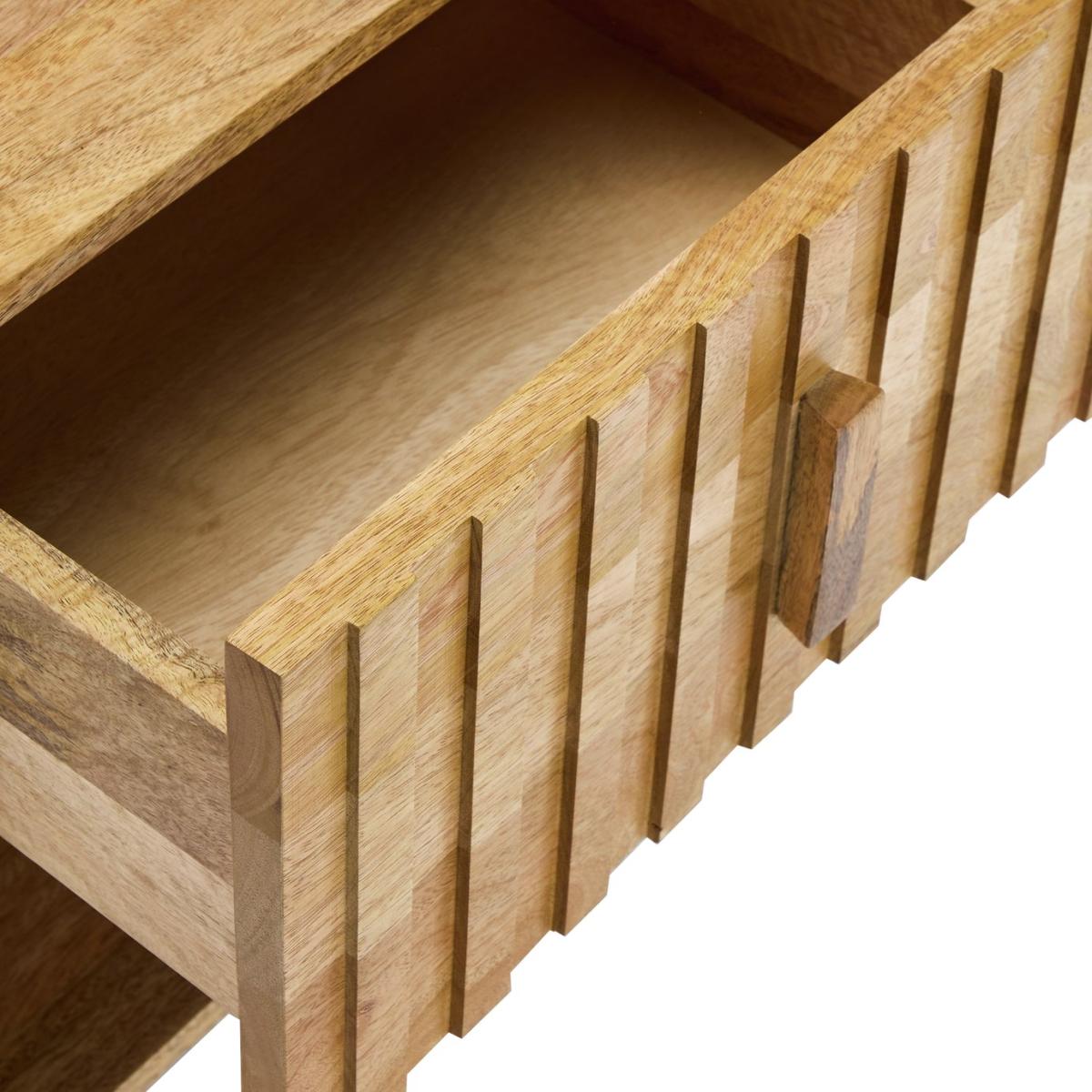 Habitat Jericho 1 Drawer Bedside Table - Natural – image 5