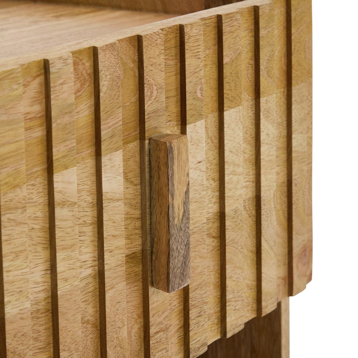 Habitat Jericho 1 Drawer Bedside Table - Natural – image 6