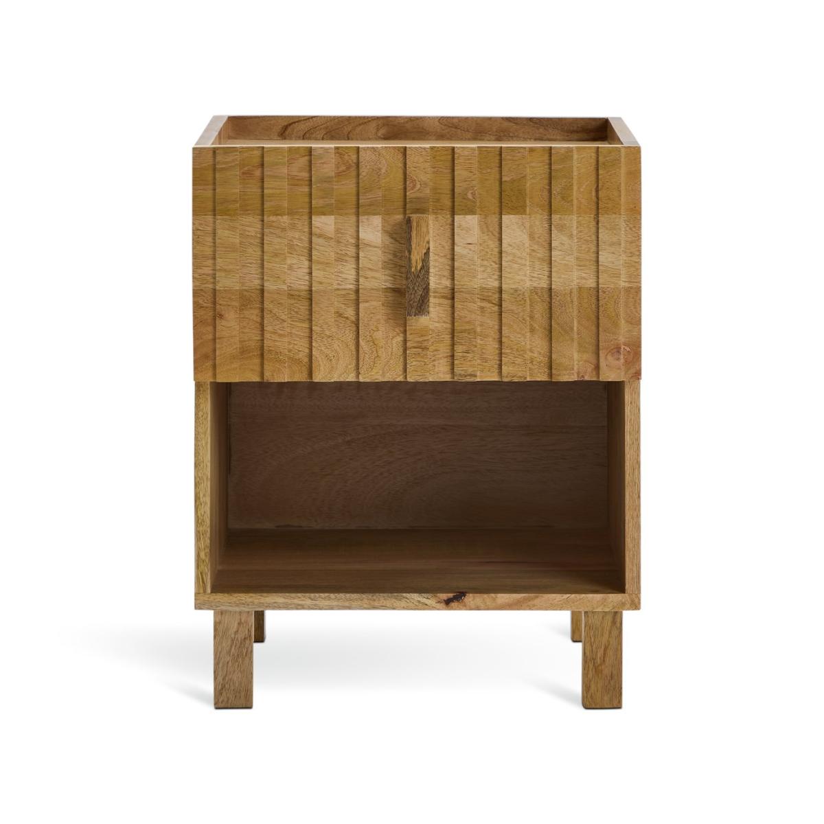 Habitat Jericho 1 Drawer Bedside Table - Natural – image 7