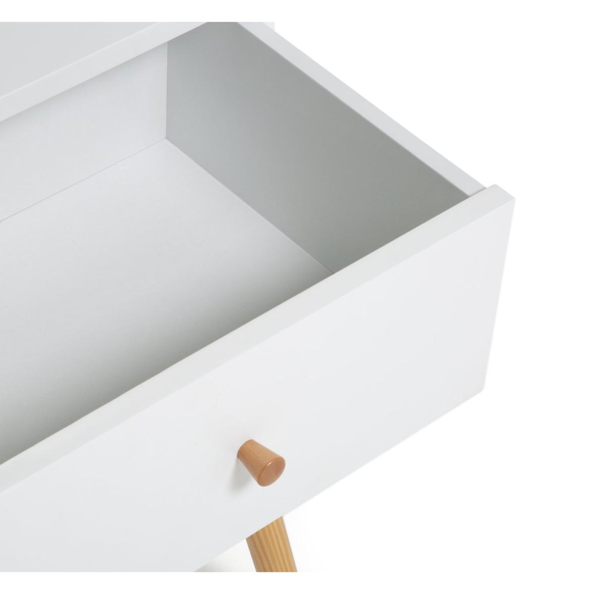 Habitat Otto 1 Drawer Bedside Table - White – image 6