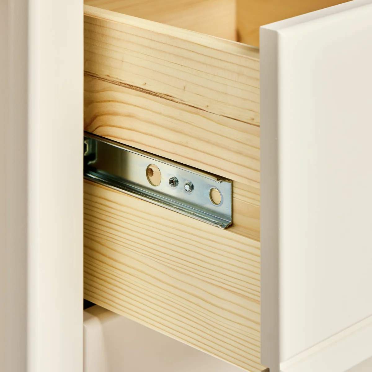 Habitat Brooklyn 2 Drawer Bedside Table - Cream and Oak – image 5