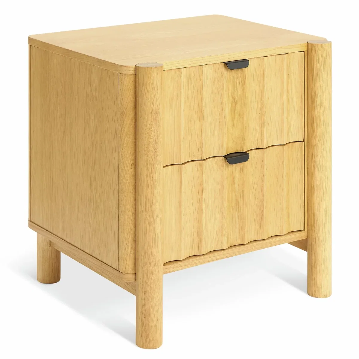 Habitat Heena 2 Drawer Bedside Table - Natural Wood – image 3