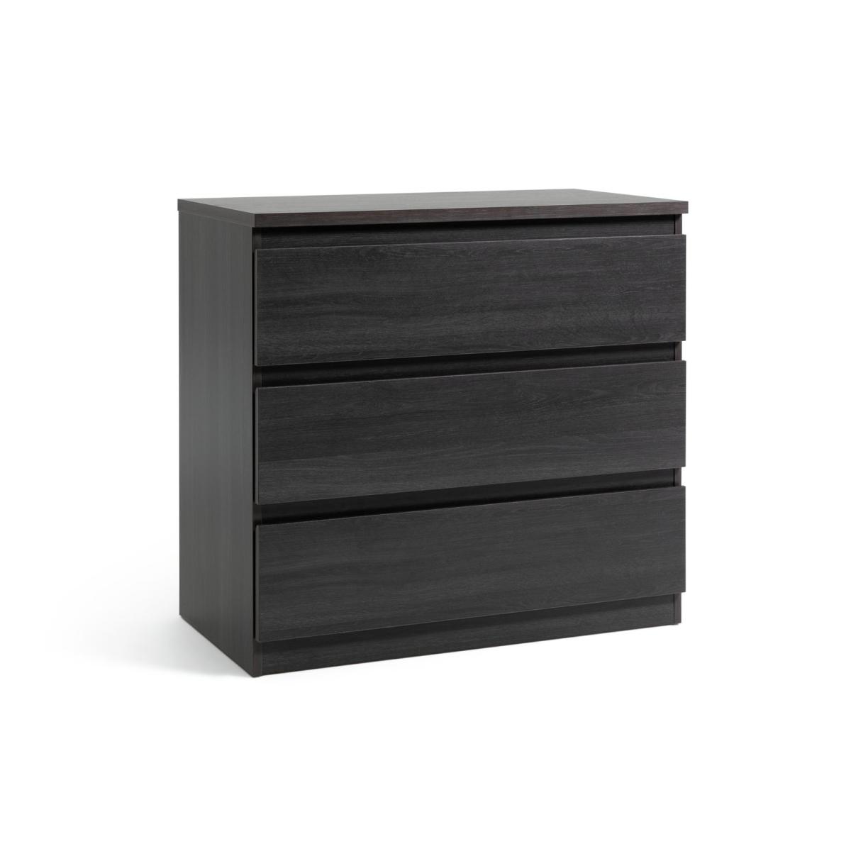 Habitat Jenson 3 Drawer Chest & Bedside Table- Black & Brown – image 3