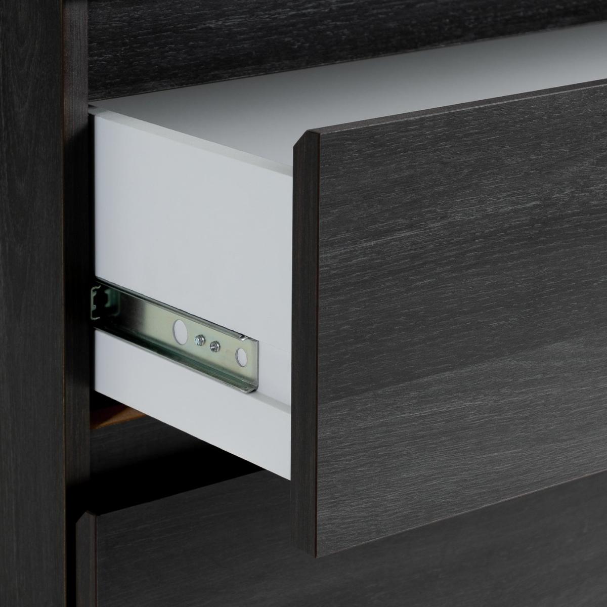 Habitat Jenson 3 Drawer Chest & Bedside Table- Black & Brown – image 4