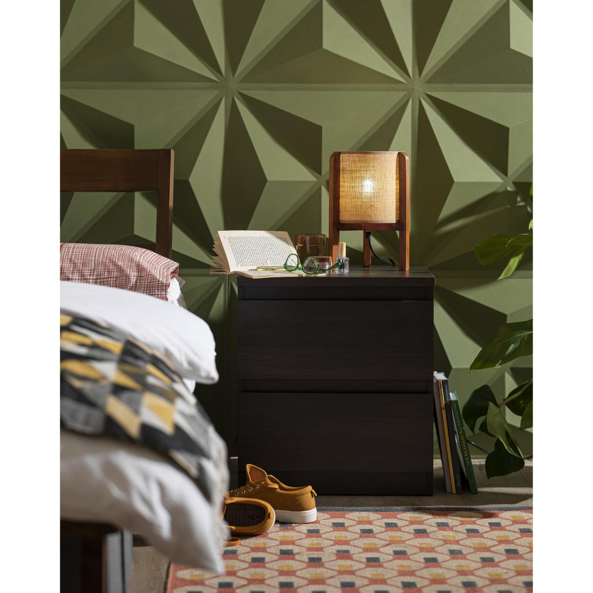 Habitat Jenson 3 Drawer Chest & Bedside Table- Black & Brown – image 10