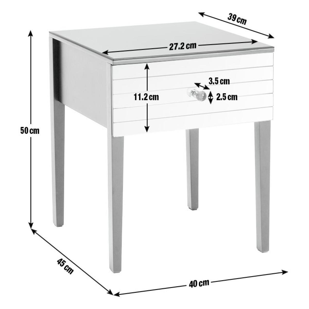 Habitat Hepburn Mirror 1 Drawer Bedside Table - Black – image 9