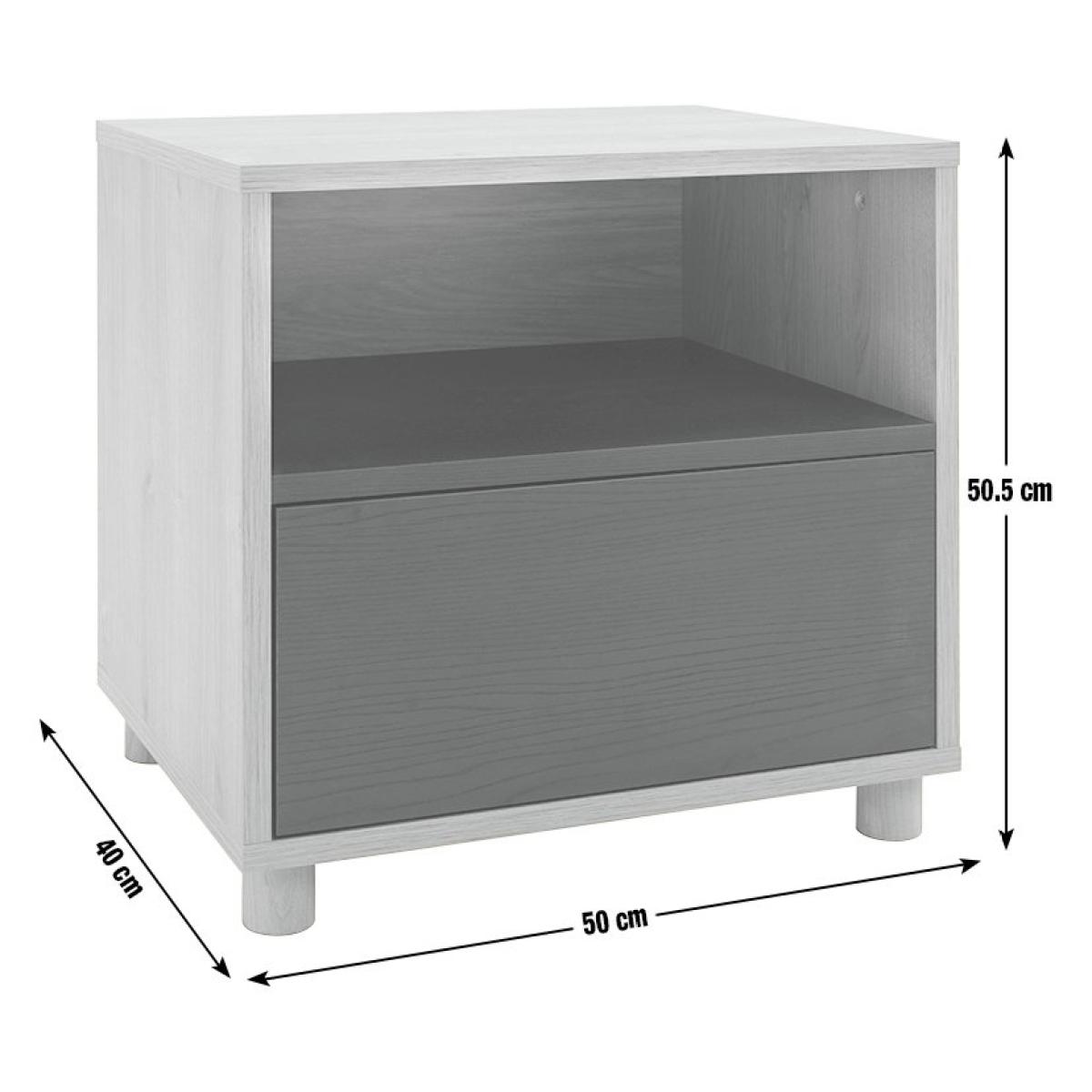 Habitat Koda 1 Drawer Bedside Table - Black – image 3