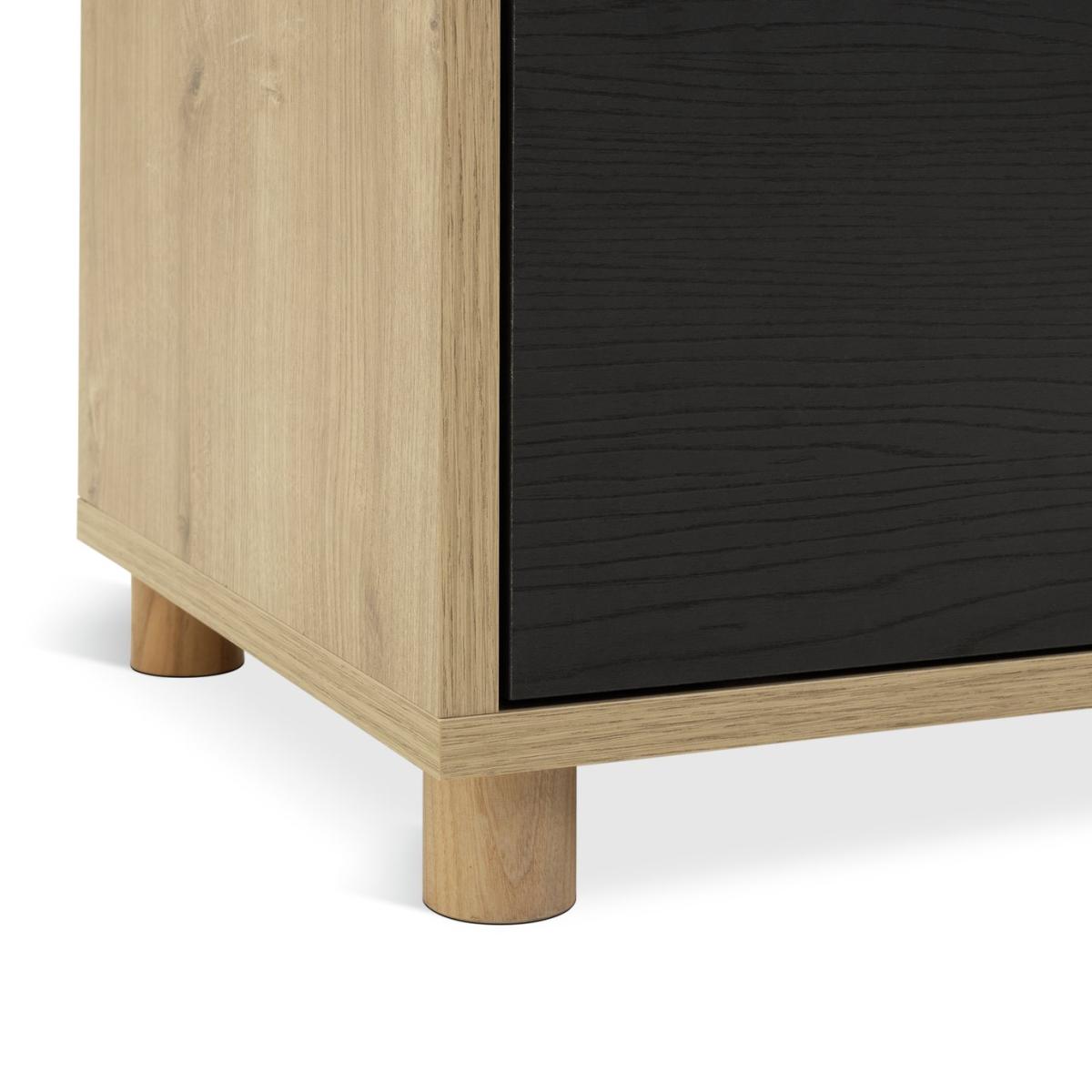 Habitat Koda 1 Drawer Bedside Table - Black – image 5
