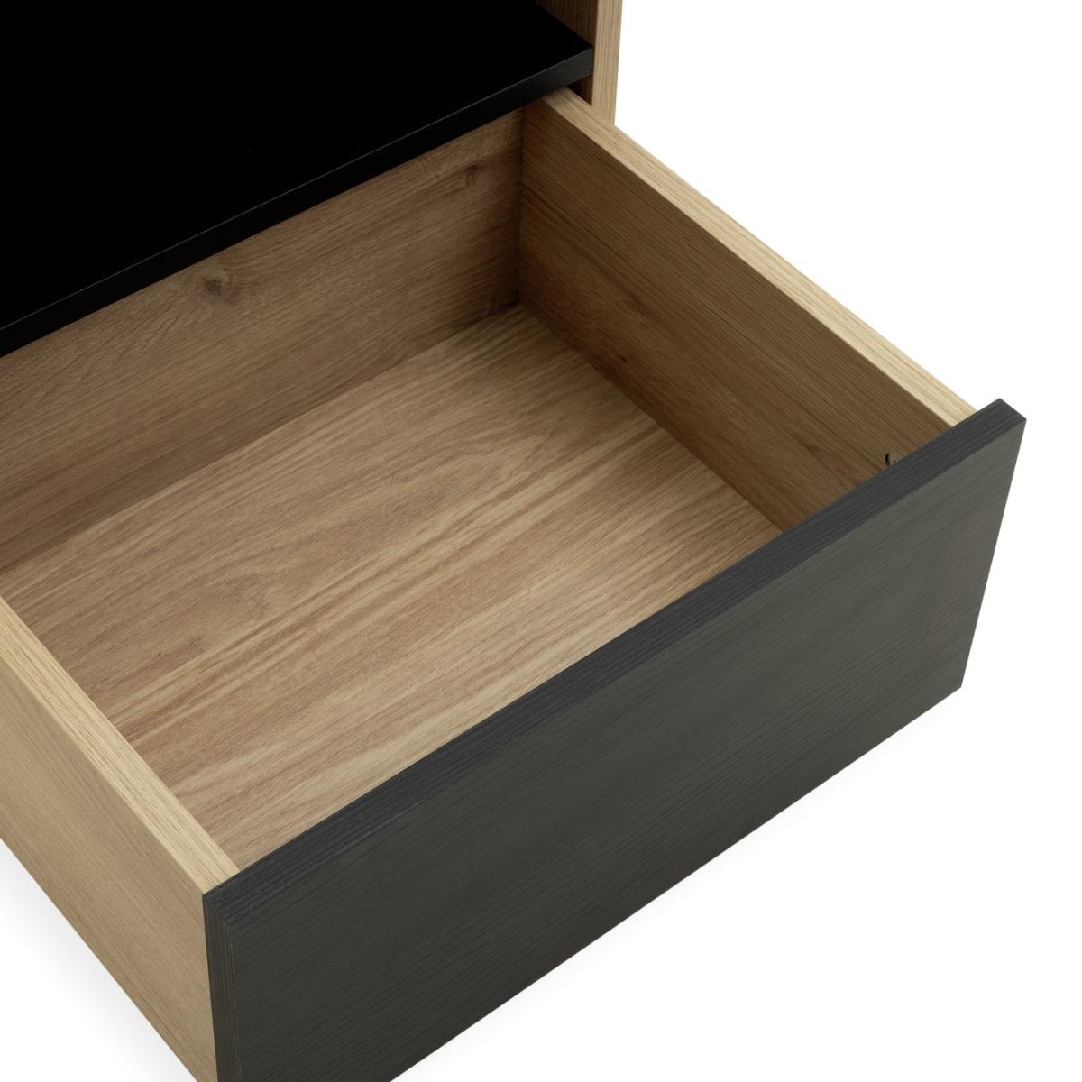 Habitat Koda 1 Drawer Bedside Table - Black – image 6
