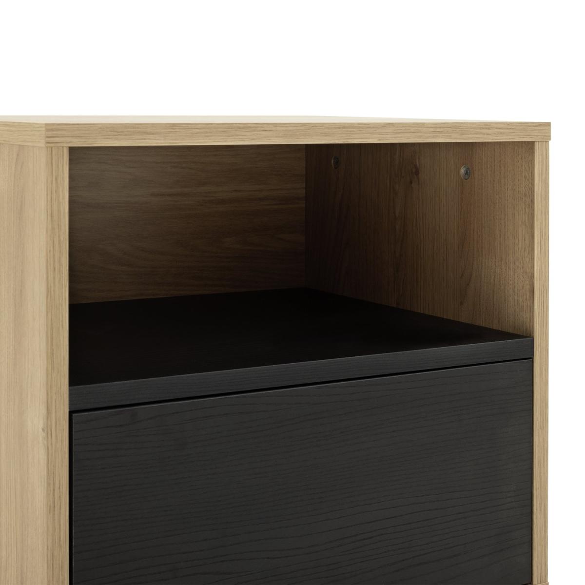 Habitat Koda 1 Drawer Bedside Table - Black – image 7