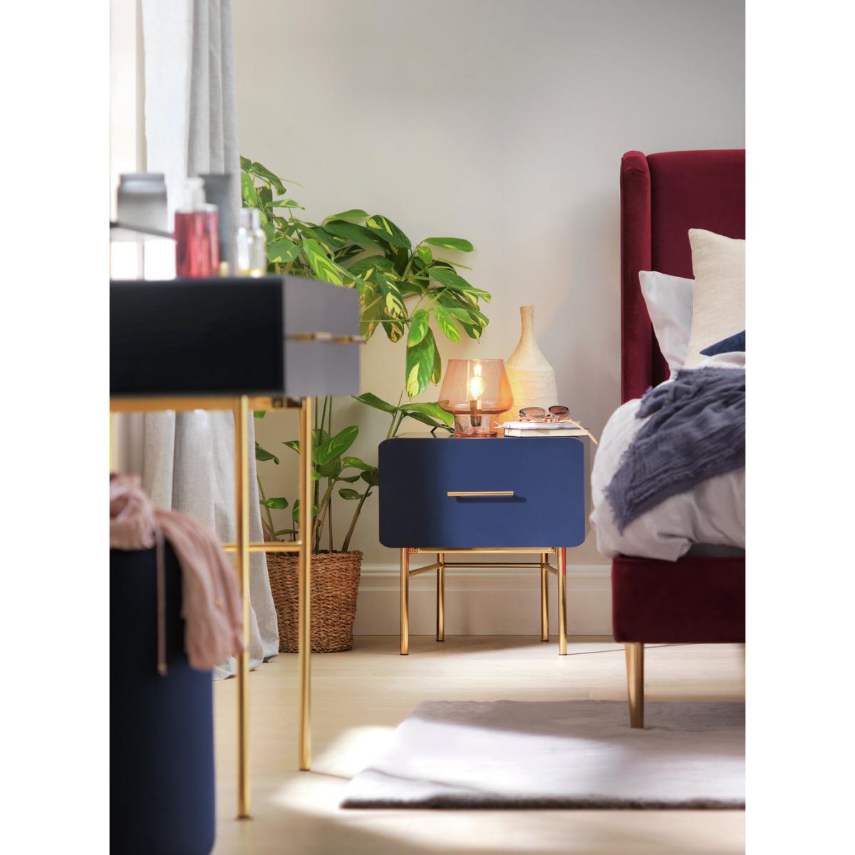 Habitat Wilderness 1 Drawer Bedside Table - Blue – image 2