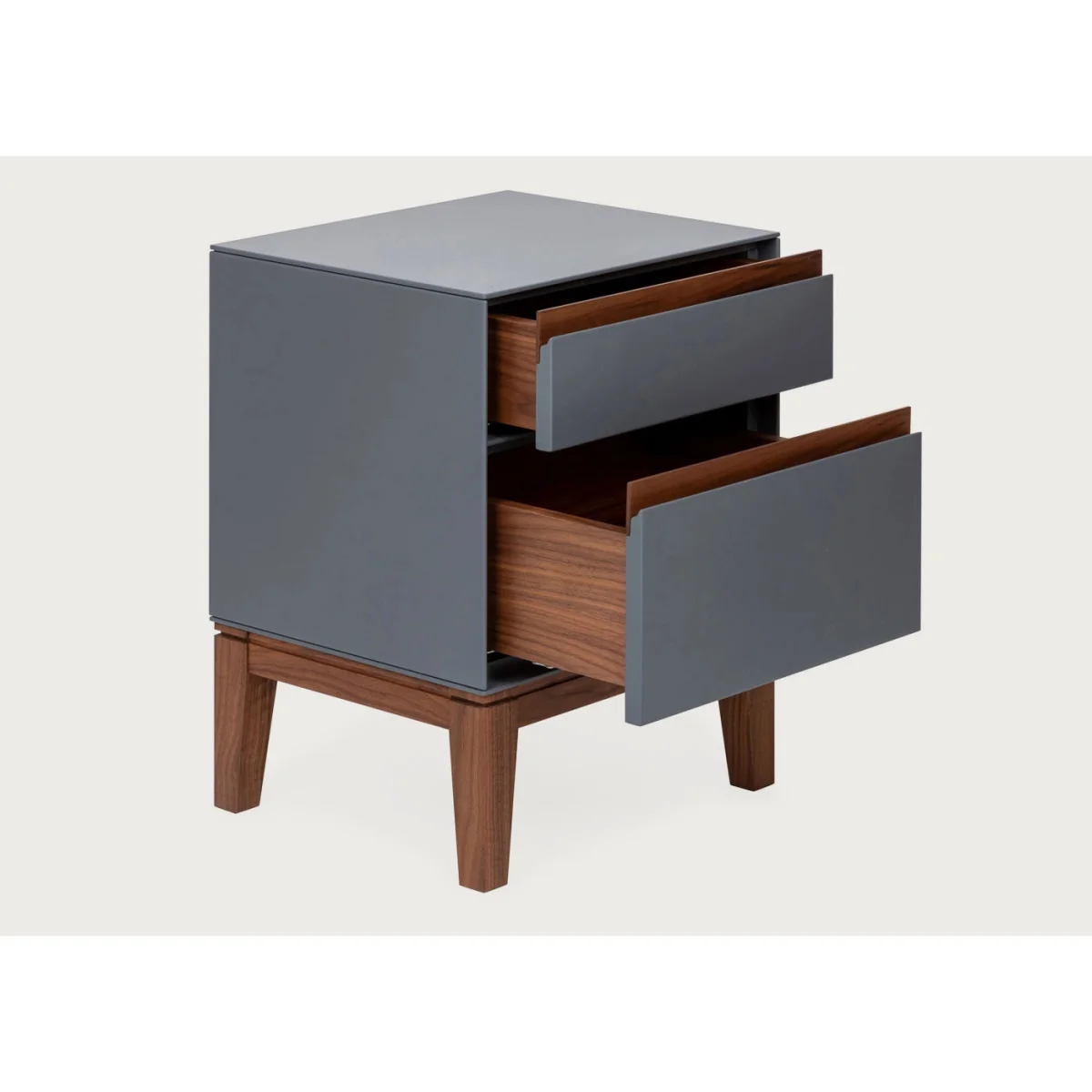 Heal's Lars Bedside Table Dove Grey & Walnut – image 4