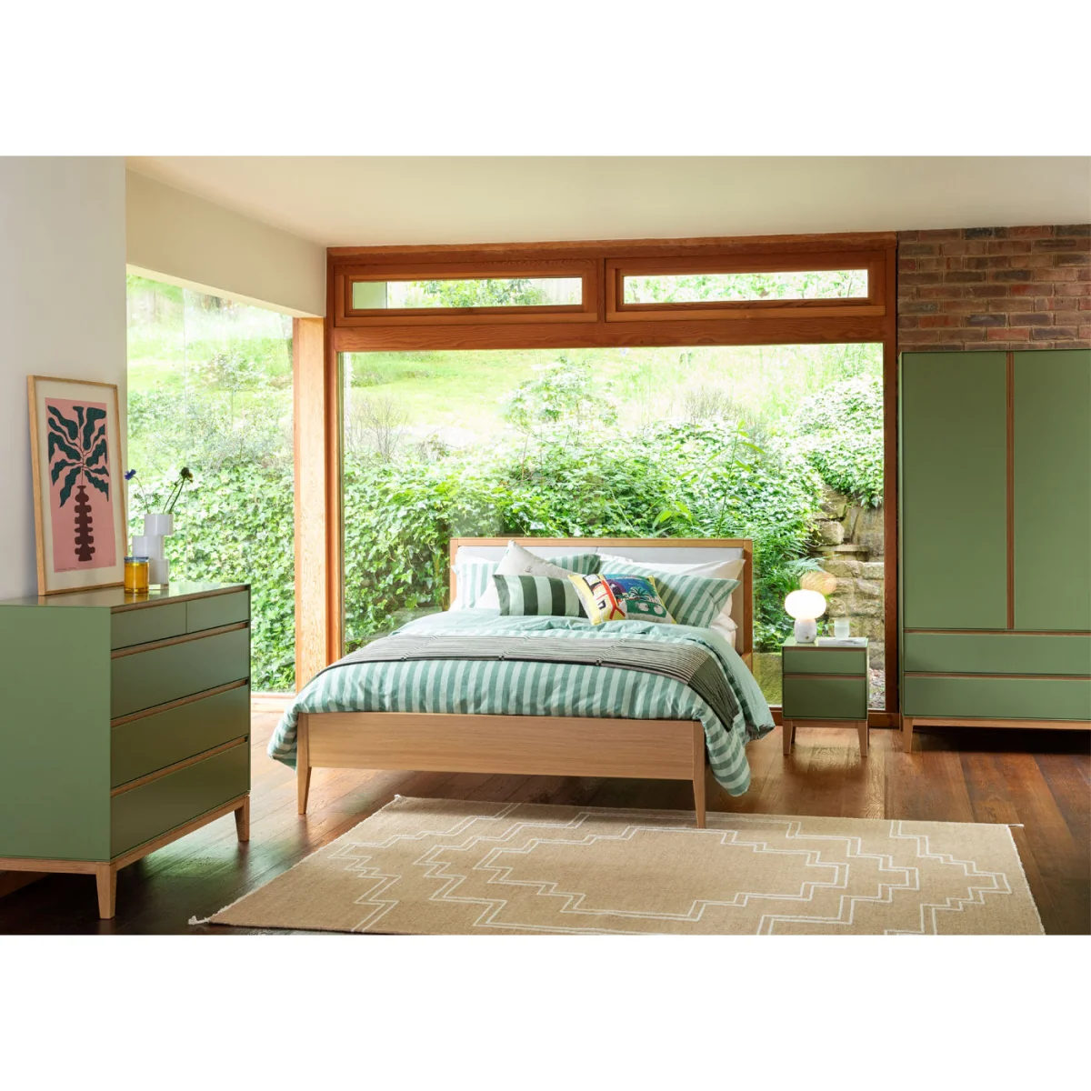 Heal's Lars Bedside Table Dove Grey & Walnut – image 6