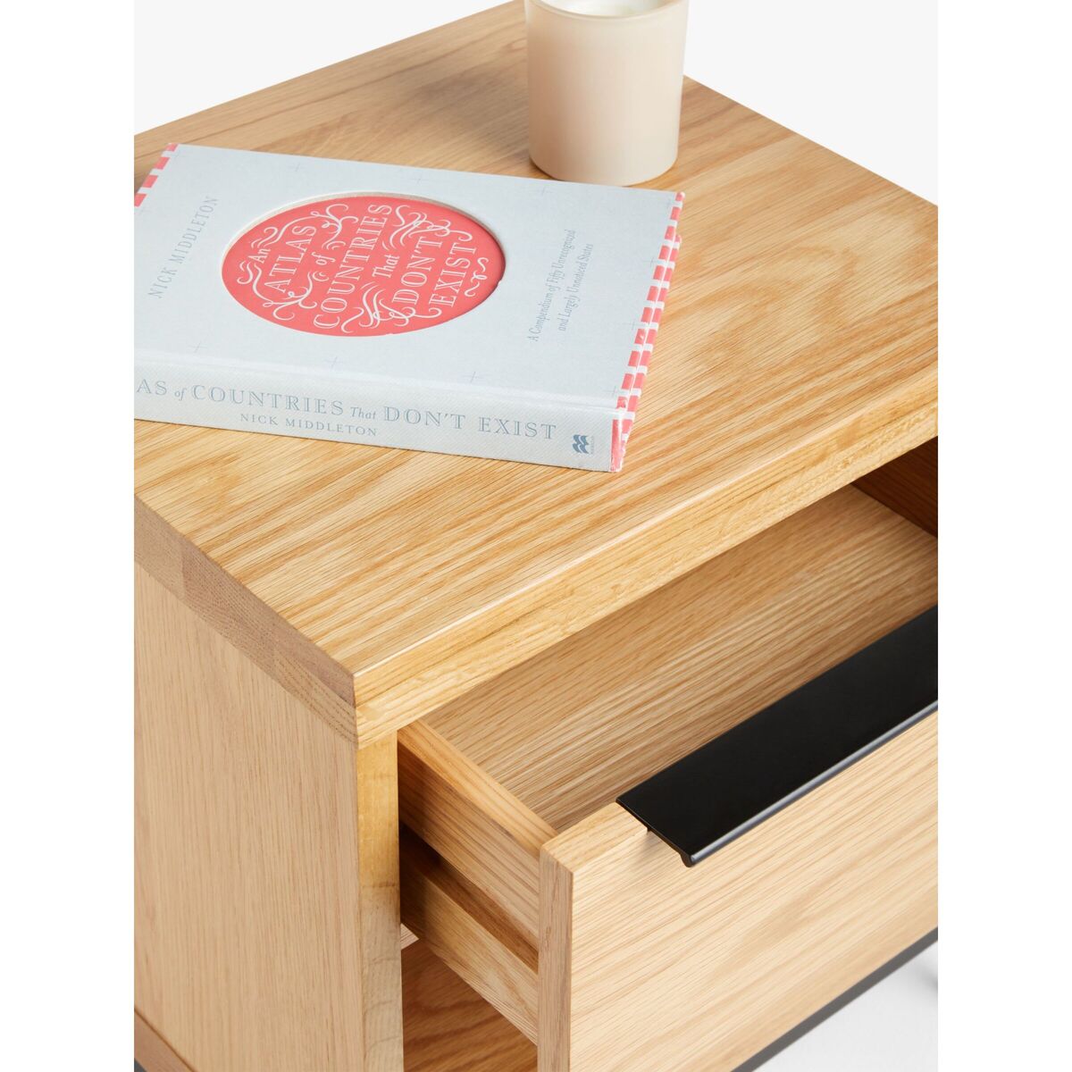 John Lewis & Partners Level 1 Drawer Bedside Table, Oak – image 3