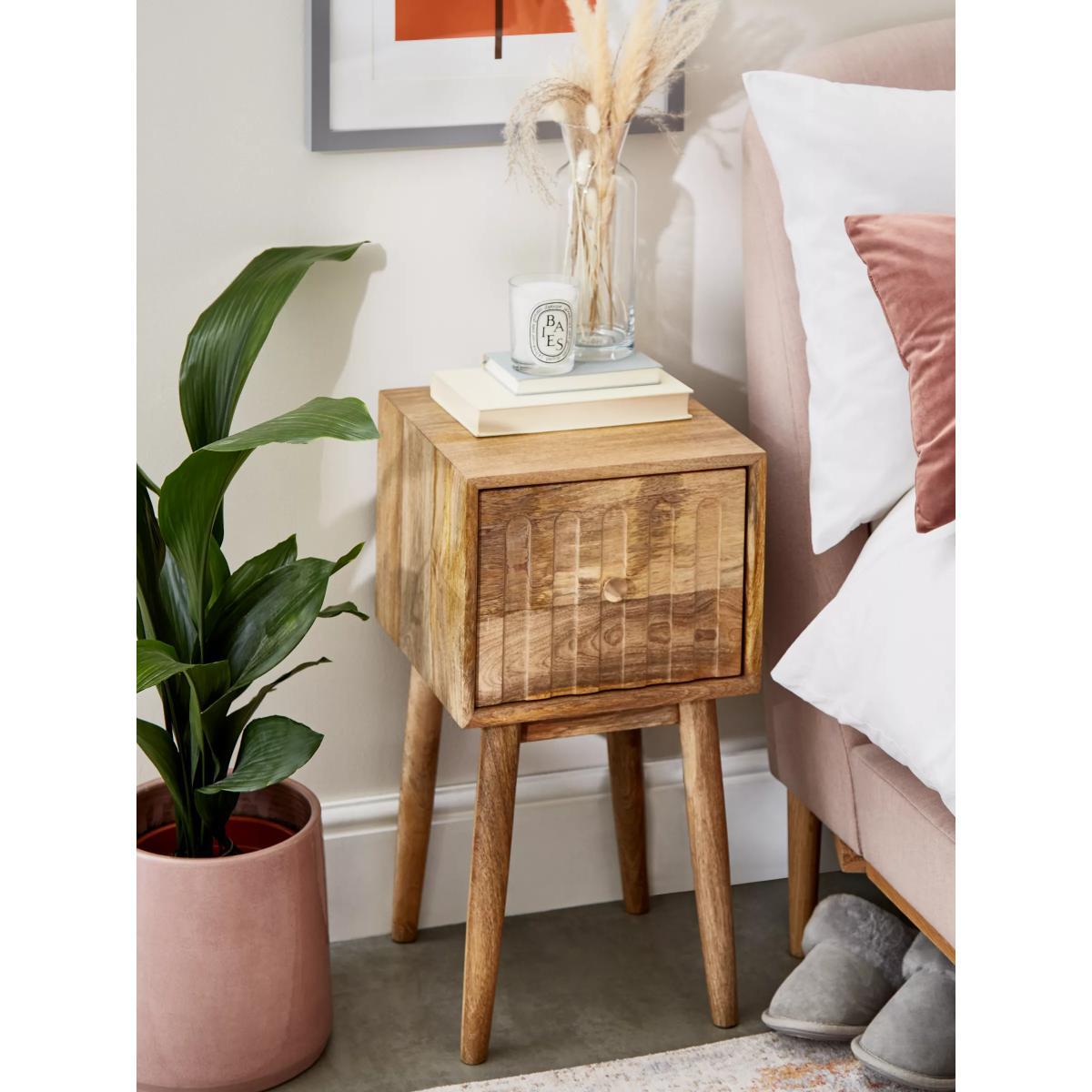 ANYDAY John Lewis & Partners Groove Bedside Table, Natural – image 2