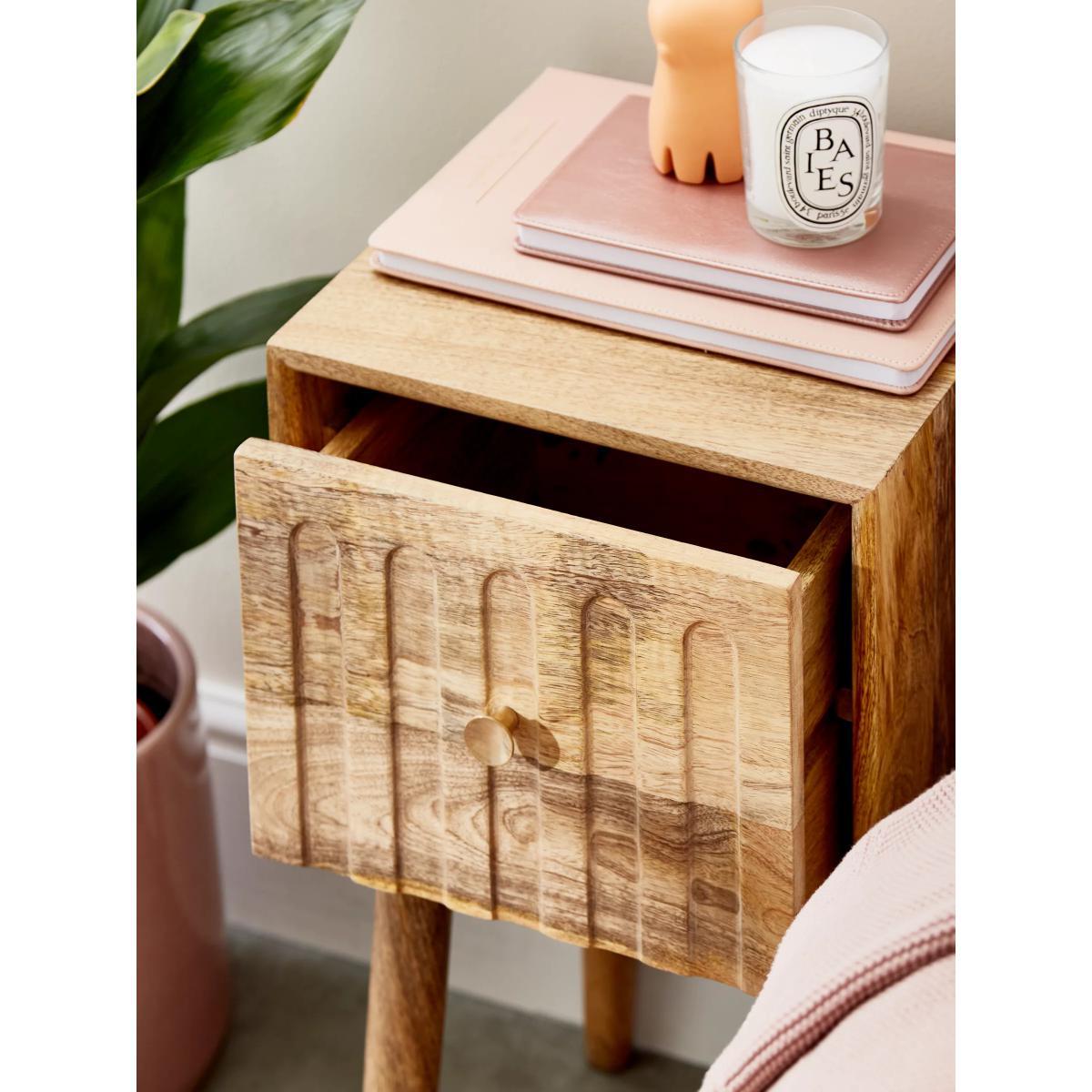 ANYDAY John Lewis & Partners Groove Bedside Table, Natural – image 3