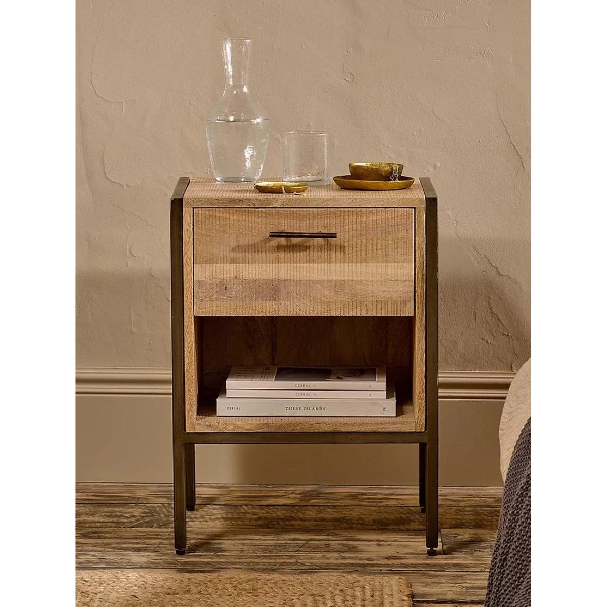 Nkuku Dasai Bedside Table, Natural – image 2