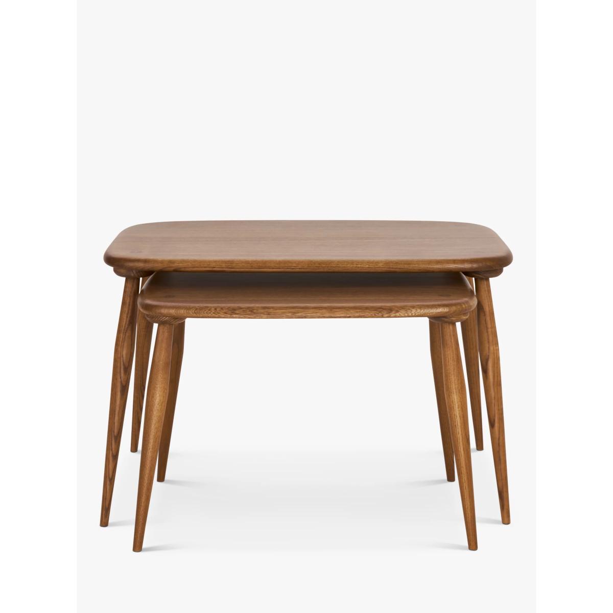 ercol for John Lewis Kensworth Nest of 2 Tables, Vintage Ash – image 2