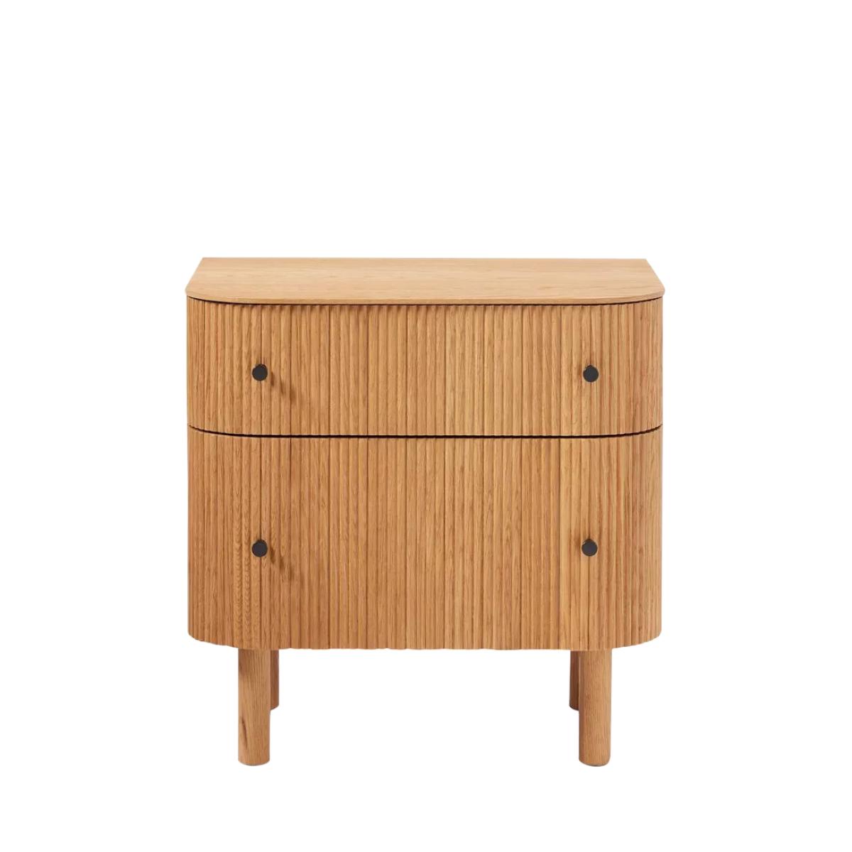 west elm Ellington 2 Drawer Bedside Table, Oak Veneer – image 5