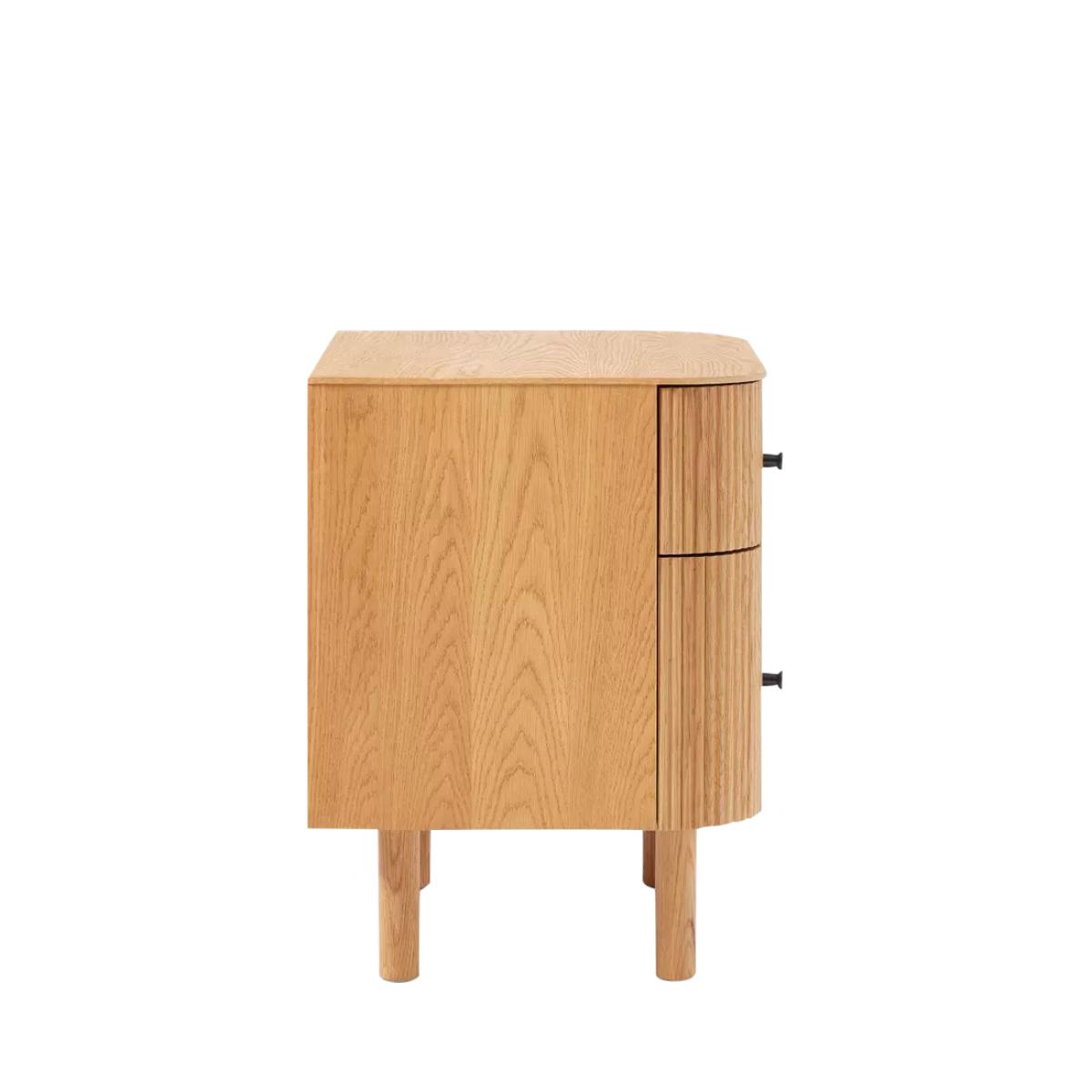 west elm Ellington 2 Drawer Bedside Table, Oak Veneer – image 6
