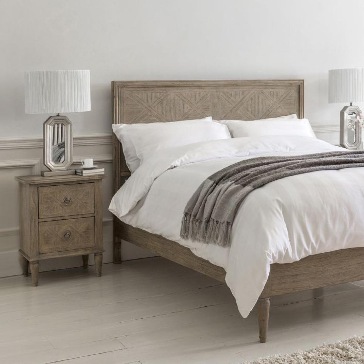 Mustique Natural 2 Drawer Bedside Table – image 4