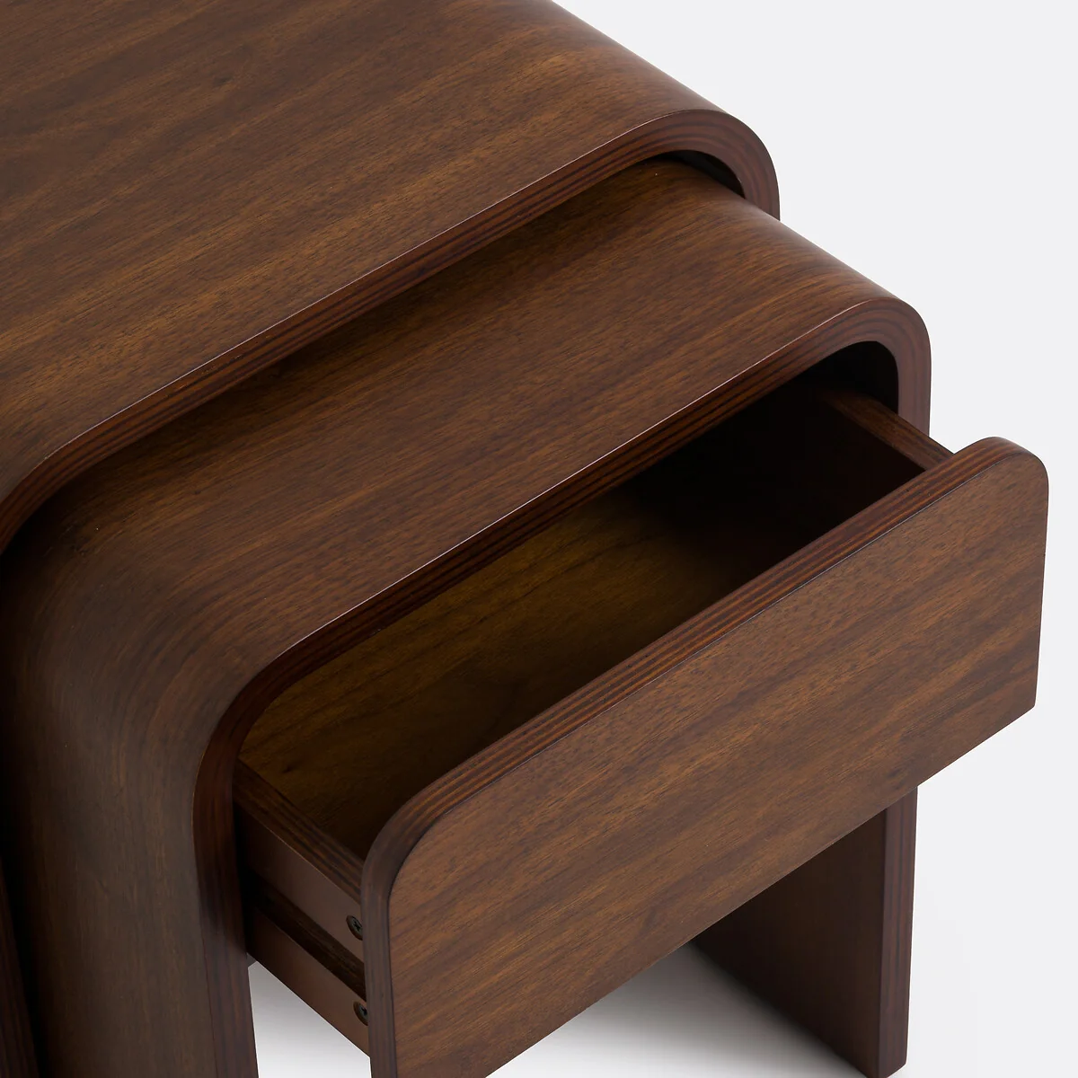 Vence Nest of Bedside Tables in Walnut Veneer – image 5