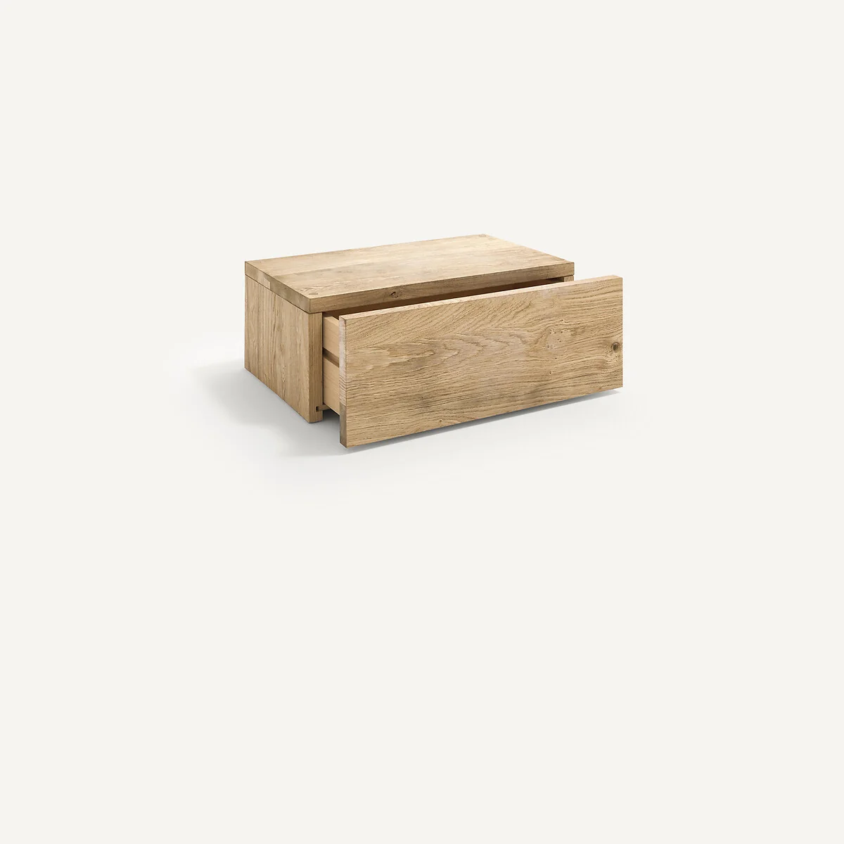 Paul Solid Oak 1-Drawer Floating Bedside Table – image 3