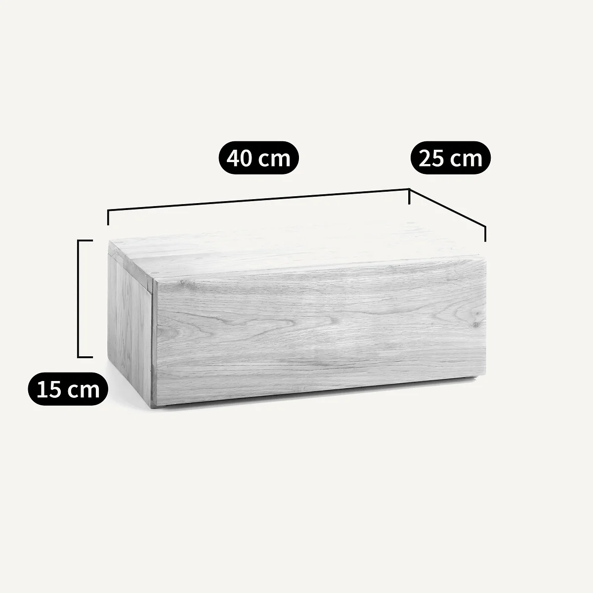 Paul Solid Oak 1-Drawer Floating Bedside Table – image 5
