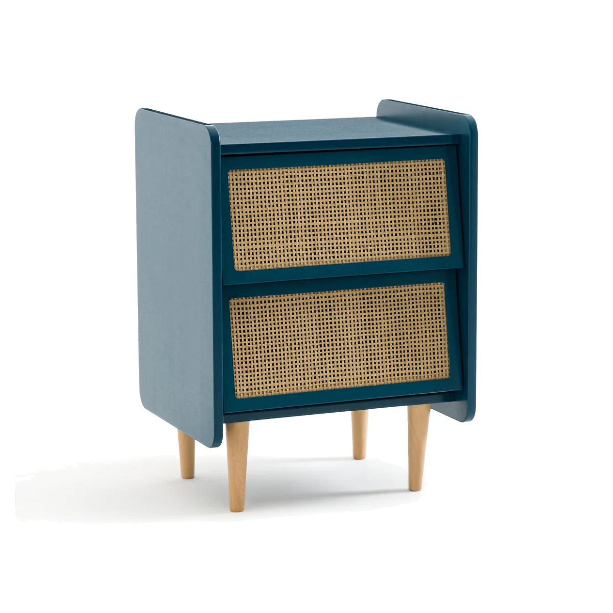 Taga 2-Drawer Cane Bedside Table – image 1
