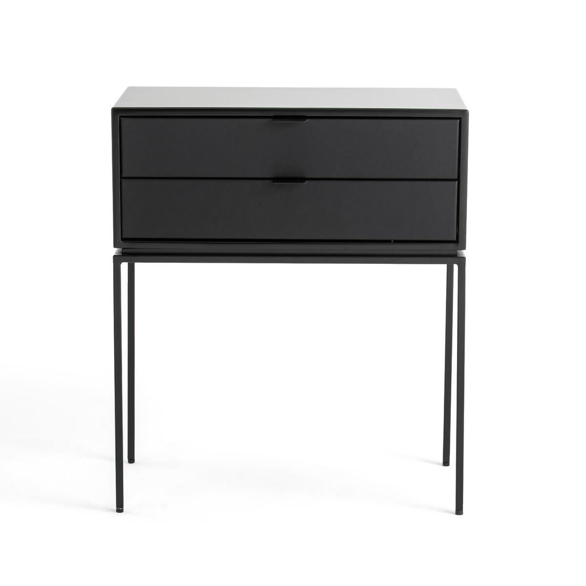 Réalto Metal and Leather Bedside Table – image 2