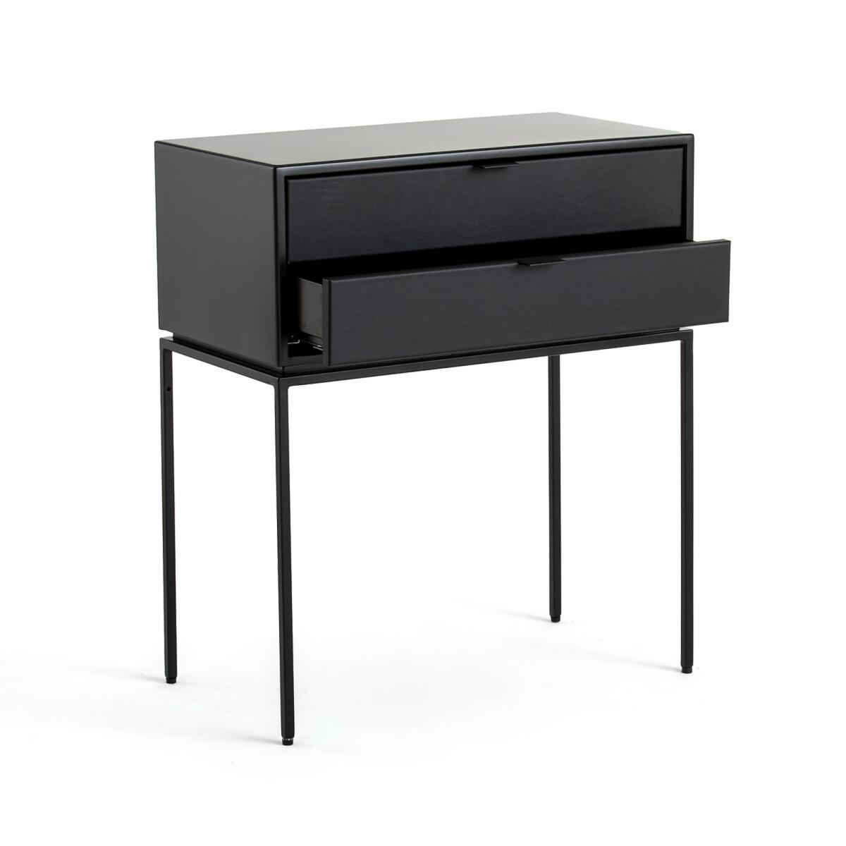 Réalto Metal and Leather Bedside Table – image 3