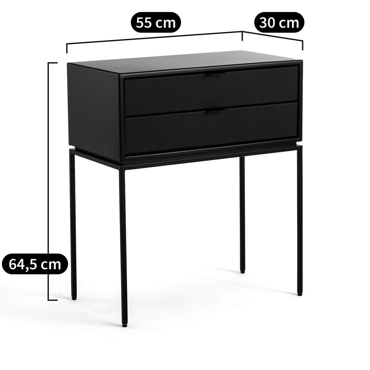Réalto Metal and Leather Bedside Table – image 9