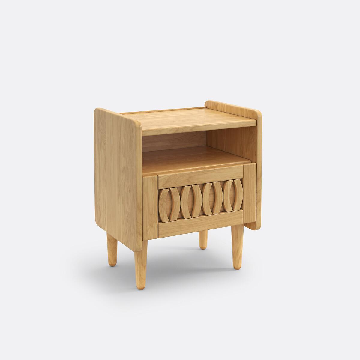 Malu Vintage Oak Bedside Table – image 2